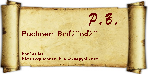 Puchner Brúnó névjegykártya